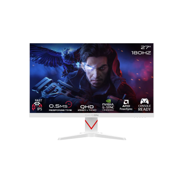GAMEON GOAD27QHD180IPS  27", FLAT, QHD,180HZ, FAST IPS, HDMI BUILT IN SPEAKER - WHITE