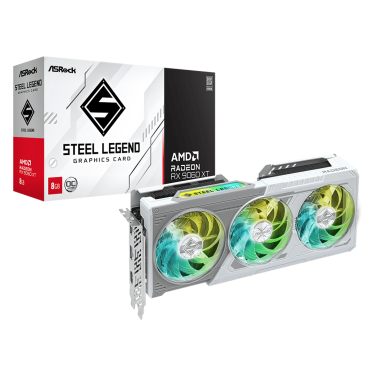 ASROCK RX 9060XT STEEL LEGEND 8GB GDDR7 GRAPHICS CARD