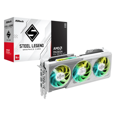 ASROCK RX 9070XT STEEL LEGEND 16GB GDDR7 GRAPHICS CARD