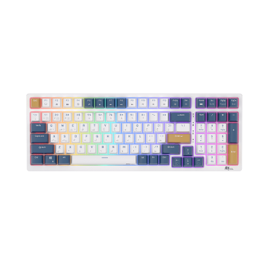 ROYAL KLUDGE RK98 100% RED SWITCH [ ARABIC ] KLEIN BLUE WIRELESS KEYBOARD