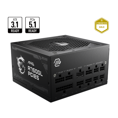 MSI MAG A750GL 750W GOLD PCIE3.1 POWER SUPPLY