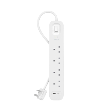 BELKIN 4-OUTLET WITH 1xUSB 1xTYPE-C POWER EXTENSION