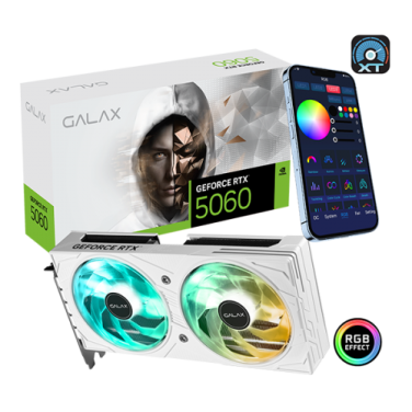 GALAX RTX 5060 EX GAMER WHITE 8GB GDDR7 2 FANS GRAPHICS CARD