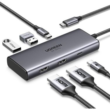 UGREEN USB -C Hub to 2 HDMI 2 USB-A 3.0 USB-C 3.0
