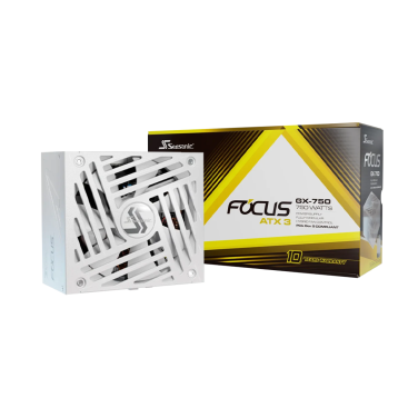 SEASONIC FOCUS GX 750W V4 PCIE 5.1 ATX 3.1 GOLD WHITE POWER SUPPLY