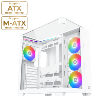 XIGMATEK AQUA V ARCTIC 7 ARGB FANS CASE