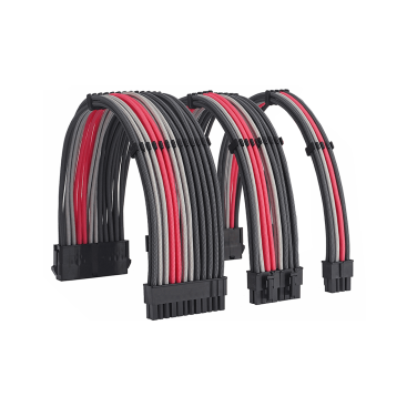 FORMULAMOD [ BLACK-PINK-GREY ] SLEEVED CABLES