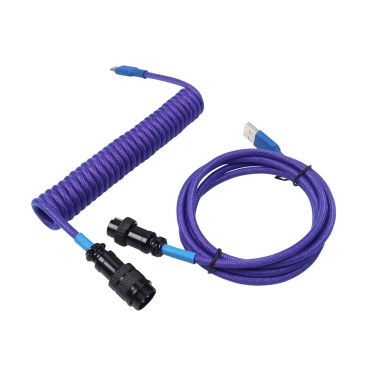 KEYBOARD COILED CABLE [ BLUE PURPLE - BLACK ]
