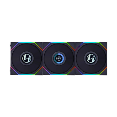 Lian Li UNI FAN TL LCD 120 REVERSE – TRIPLE FAN BLACK