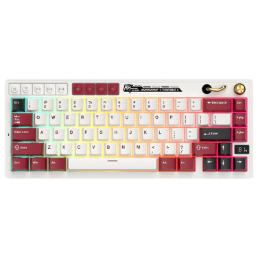 ROYAL KLUDGE RK M65 65% TRI-MODE WIRELESS KEYBOARD BEIGE SWITCH - FEMICOM [ENGLISH-ARABIC]