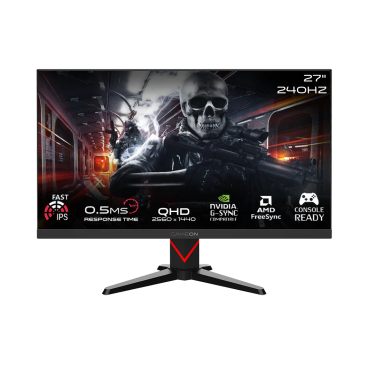 GAMEON GOMD27QHD240IPS 27", FLAT, QHD,240HZ, FAST IPS, HDMI BUILT IN SPEAKER - BLACK