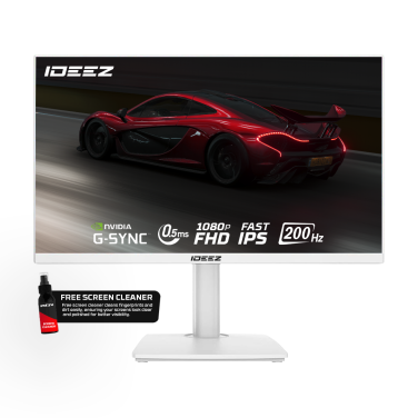 IDEEZ IDF24200W 24′” FHD, FAST IPS, 200HZ, 0.5MS, TYPE-C, WHITE GAMING MONITOR