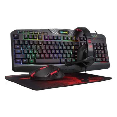 REDRAGON S101-BA-2 4IN1 GAMING COMBO KEYBOARD, MOUSE, HEADSET, MOUSE PAD - BLACK