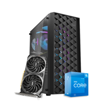 PILOT V1 GAMING PC [INTEL I5 12400F, RTX 3050 6GB, 16GB RAM, 500GB M.2]
