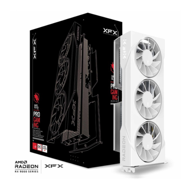 XFX SWIFT AMD RADEON RX 9060XT OC WHITE 3 FAN 16GB GRAPHICS CARD