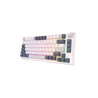 ROYAL KLUDGE RKH81 75% SKY CYAN SWITCH [ ARABIC ] WHITE WIRELESS KEYBOARD