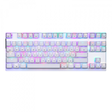 DEVO ST80 WHITE - RED SWITCH ARABIC GAMING KEYBOARD