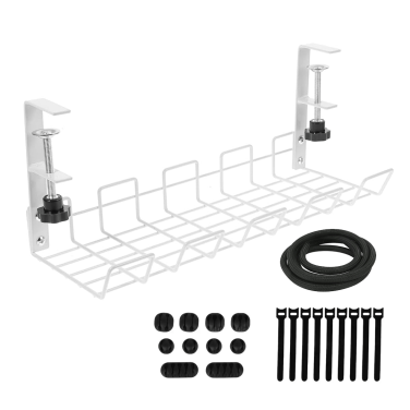 UNDER DESK CABLE MANAGMENT [ WHITE ] [ 75 CM ]