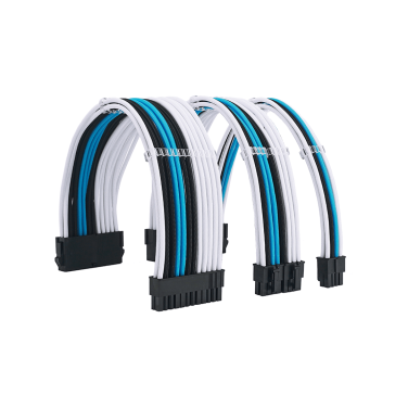 FORMULAMOD [ WHITE-BLUE-BLACK ] SLEEVED CABLES