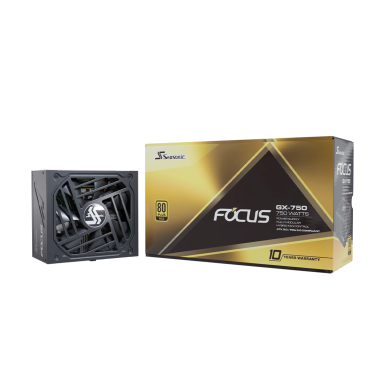 SEASONIC FOCUS GX 750W FULLY MODULAR PCIE 5.0 GOLD POWER SUPPLY